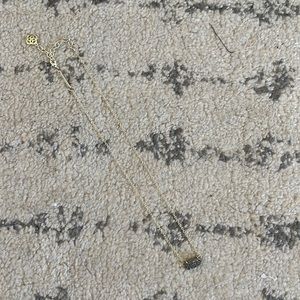 Kendra Scott Gold/Platinum Druzy Ever Necklace